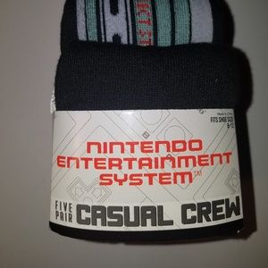 Nintendo mens casual crew socks design set two new